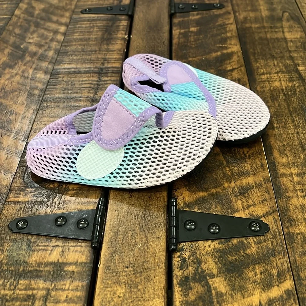 Kids Mesh Slip-On Shoes - Purple and Blue